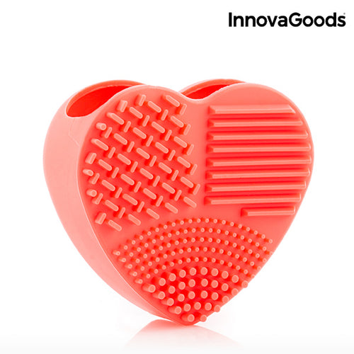 Limpiador de Brochas de Maquillaje Heart InnovaGoods - Limpieza Rápida y Efectiva