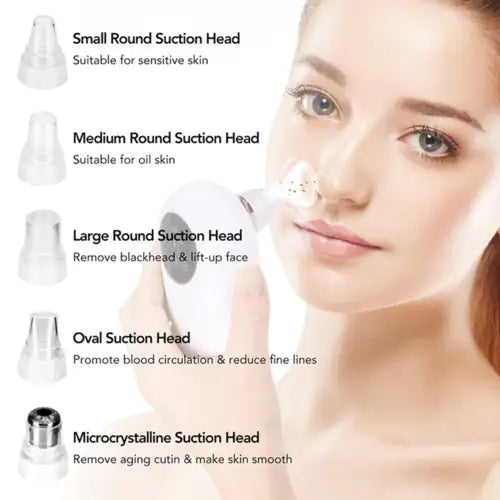 Removedor de Puntos Negros Eléctrico Portátil – Limpiador de Poros con Succión al Vacío