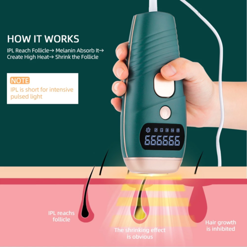 Depiladora IPL Láser 999999 Flashes - Depilación Permanente Sin Dolor Mujer