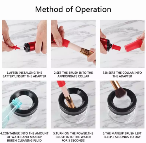 Herramienta de limpieza de belleza: limpiador eléctrico para brochas de maquillaje