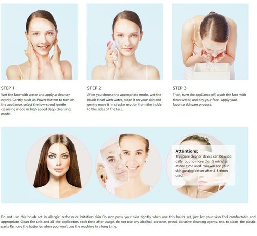 Set de Cepillo Facial 5 en 1 – Masaje y Limpieza Profunda del Rostro