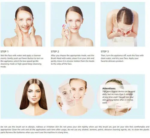 Set de Cepillo Facial 5 en 1 – Masaje y Limpieza Profunda del Rostro