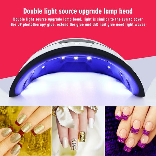 Lámpara UV LED Secado Uñas 36W - Sensor Automático Manicura Gel Semipermanente