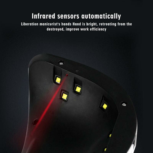 Lámpara UV LED Secado Uñas 36W - Sensor Automático Manicura Gel Semipermanente